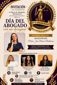 Barra de Abogadas Mexiquenses celebrará el Primer Desayuno Conmemorativo del Día de la Abogada en Toluca