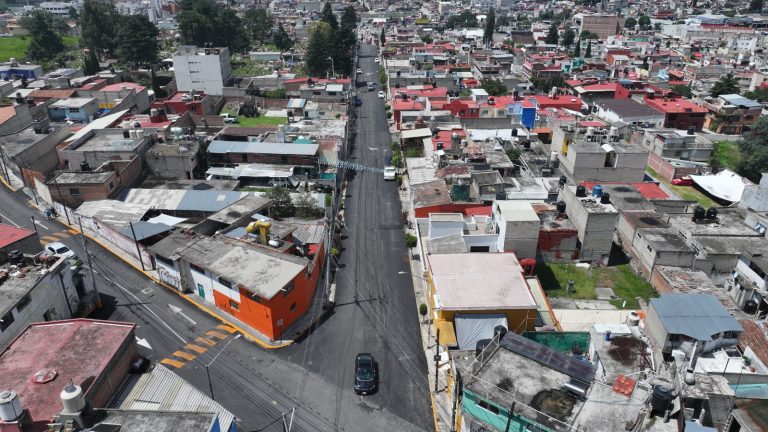 Concluye Toluca rehabilitación de la calle De Los Panteones en San Mateo Oxtotitlán