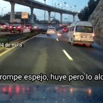 Rompe espejo y huye; pero lo alcanzan y derriban en zona de Satélite
